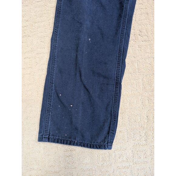 Carhartt Carpenter Pants Mens 32X34 Navy B159 NVY Loose Fit Utility Workwear - Picture 5 of 12